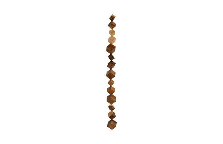 SwayLiving Dice Wall Art, Chamcha Wood, Natural WALL ACCENTS