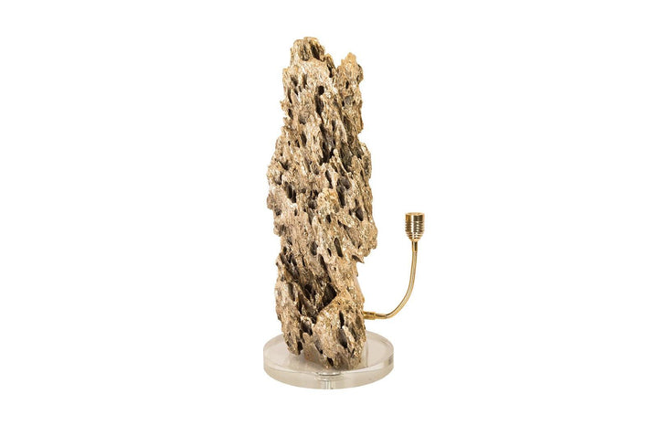 SwayLiving Stalagmite Lamp Polished Brass, MD, Glass Base, Assorted Size and Shape TABLE LAMPS