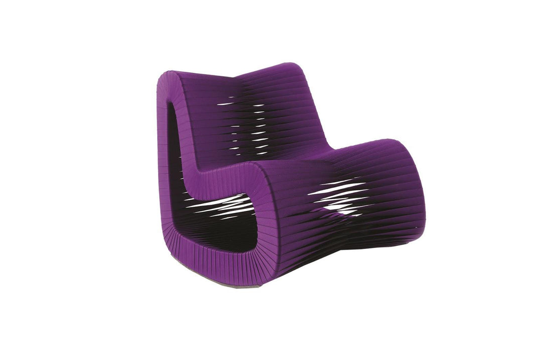 SwayLiving Seat Belt Rocking Chair, Purple ACCENT + LOUNGE CHAIRS