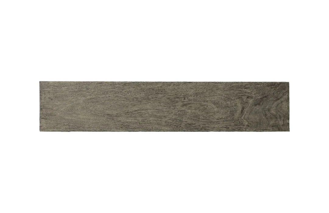 72"D x 14"W x 17"H/Gray Stone, Satin Black Legs