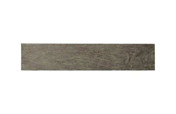72"D x 14"W x 17"H/Gray Stone, Satin Black Legs