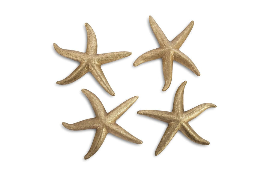 SwayLiving Starfish, Gold Leaf, Set of 4, MD WALL ACCENTS