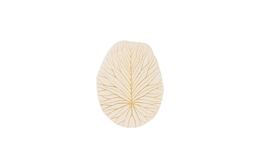 SwayLiving Rivulet Wall Tile, Chamcha Wood, Gold Leaf on White WALL ACCENTS