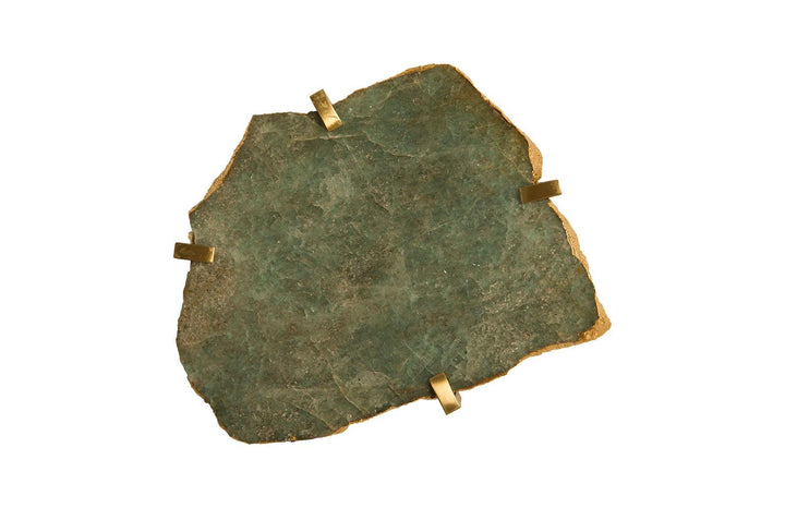 SwayLiving Gem Wall Tile in Brass Setting, Green Emerald WALL ACCENTS