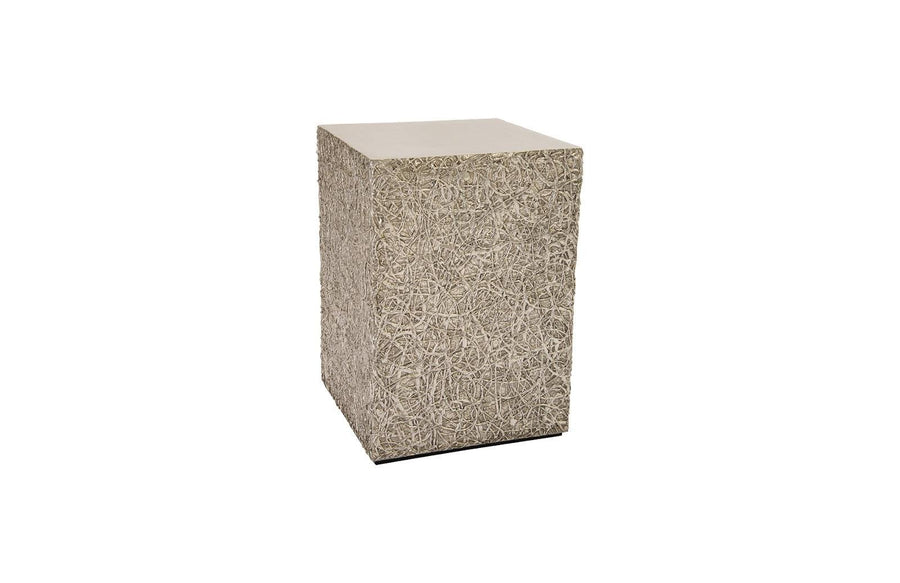 SwayLiving String Theory Pedestal, Silver Leaf, SM ACCENT TABLES