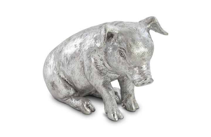 SwayLiving Sitting Piglet, Silver Leaf DECORATIVE OBJECTS