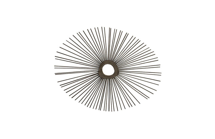 SwayLiving Spoke Mirror, Burnt, Round WALL MIRRORS