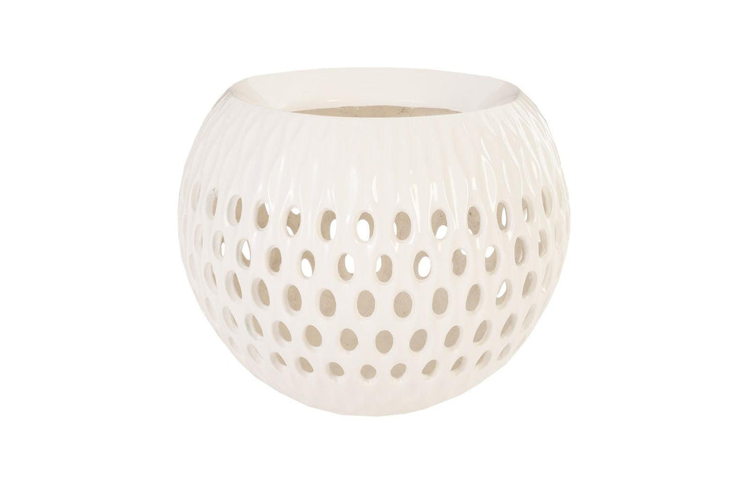 SwayLiving Breathe Planter, Gel Coat White PLANTERS