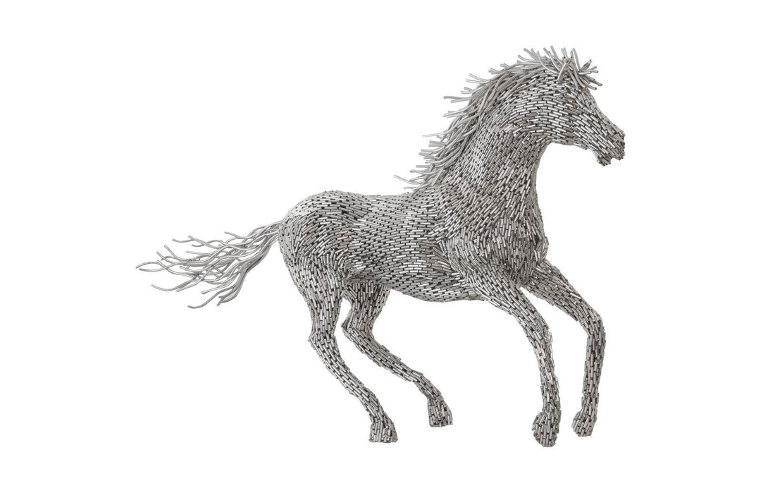 SwayLiving Horse Pipe Sculpture, Galloping, Stainless Steel DECORATIVE OBJECTS