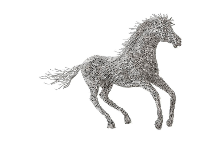 SwayLiving Horse Pipe Sculpture, Galloping, Stainless Steel DECORATIVE OBJECTS
