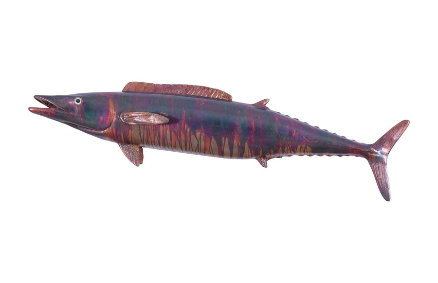 SwayLiving Wahoo Fish Wall Sculpture, Resin, Copper Patina Finish WALL ACCENTS