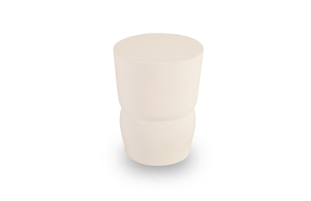 SwayLiving Carved Stool, Gel Coat White OTTOMANS, POUFS, + STOOLS