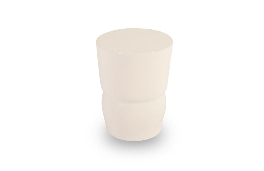 SwayLiving Carved Stool, Gel Coat White OTTOMANS, POUFS, + STOOLS