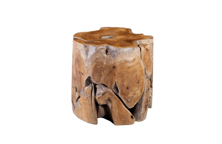SwayLiving Teak Slice Stool, Round OTTOMANS, POUFS, + STOOLS