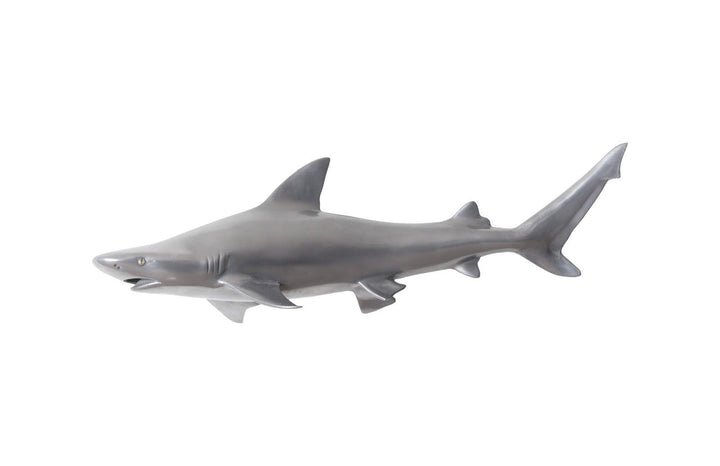 SwayLiving Black Tip Reef Shark, Polished Aluminum WALL ACCENTS
