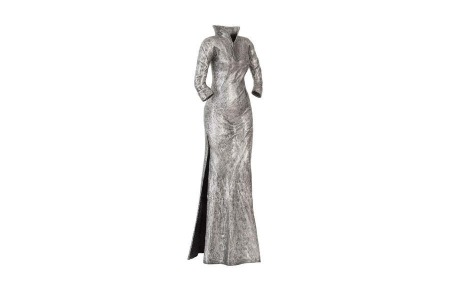 SwayLiving Dress Sculpture, Long Sleeves, Black/Silver, Aluminum DECORATIVE OBJECTS