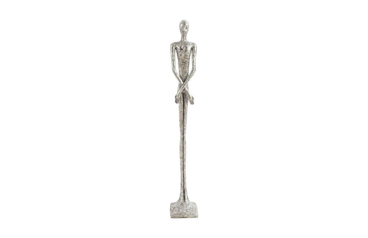 SwayLiving Lloyd Sculpture, Small, Resin, Silver Leaf DECORATIVE OBJECTS