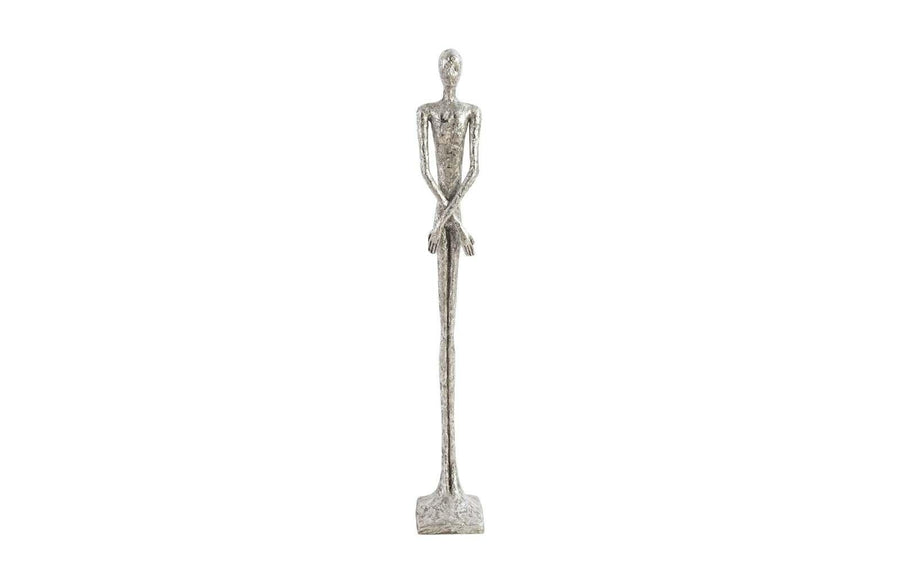 SwayLiving Lloyd Sculpture, Small, Resin, Silver Leaf DECORATIVE OBJECTS