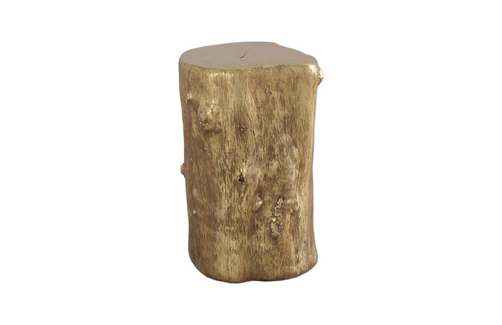 SwayLiving Log Stool, Gold Leaf, SM OTTOMANS, POUFS, + STOOLS