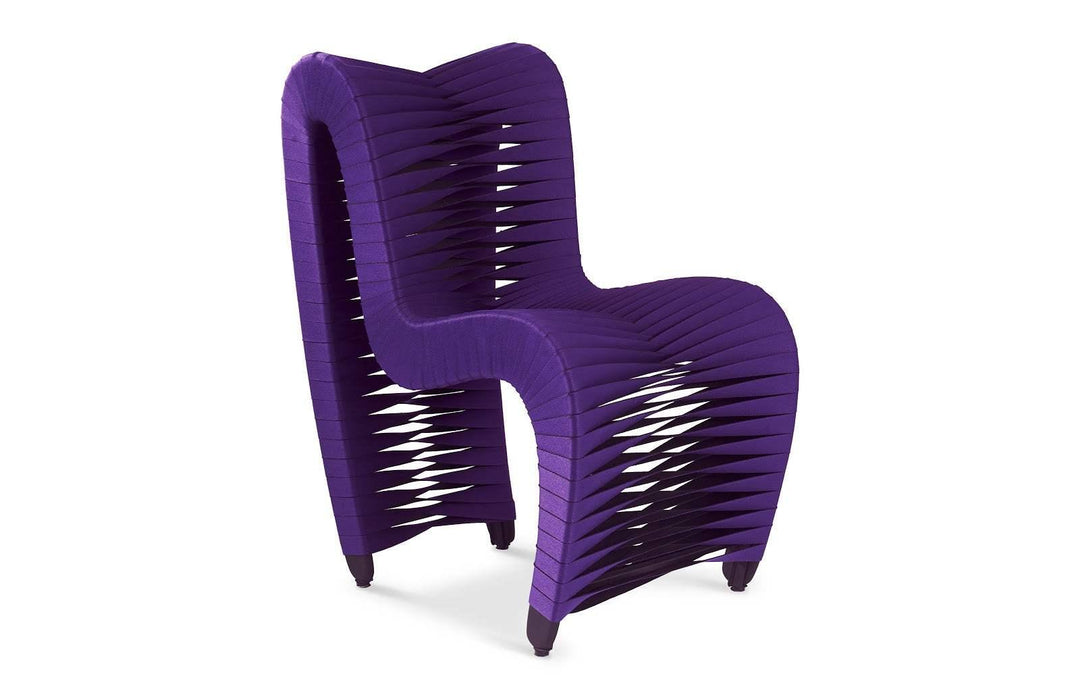 SwayLiving Seat Belt Dining Chair, Purple - Set of 2 DINING CHAIRS
