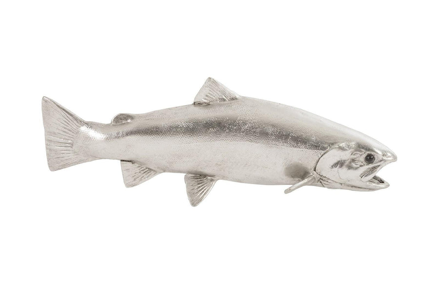 SwayLiving Rainbow Trout Fish, Resin, Silver Leaf WALL ACCENTS