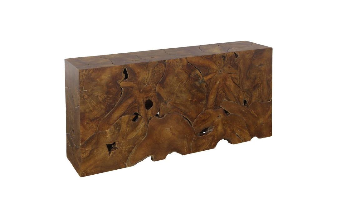 SwayLiving Teak Slice Console, Natural CONSOLE TABLES