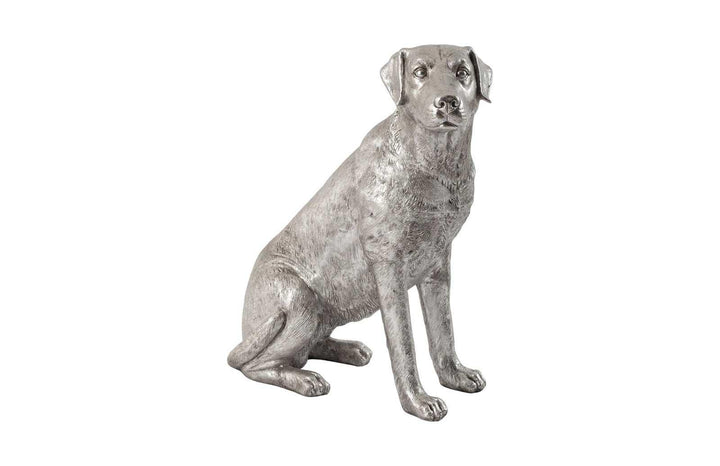 SwayLiving Labrador Dog, Sitting, Silver Leaf DECORATIVE OBJECTS