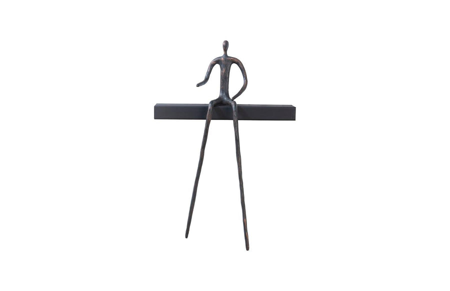 SwayLiving Moveable Man On Short Shelf, Sitting, B WALL ACCENTS