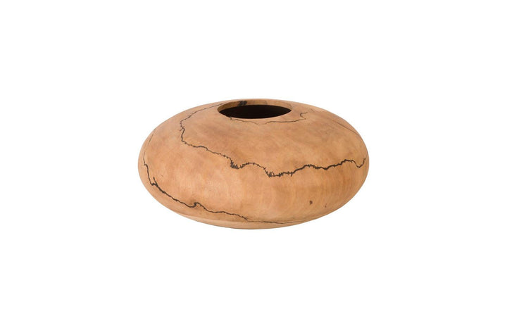 SwayLiving Lightning Vase, Mango Wood, Low 13"-14"Dia VASES, JARS, + BOTTLES