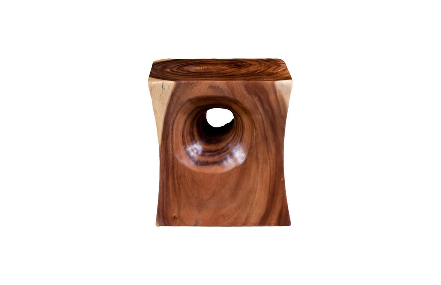 SwayLiving Peek a Boo Side Table, Chamcha Wood, Natural ACCENT TABLES