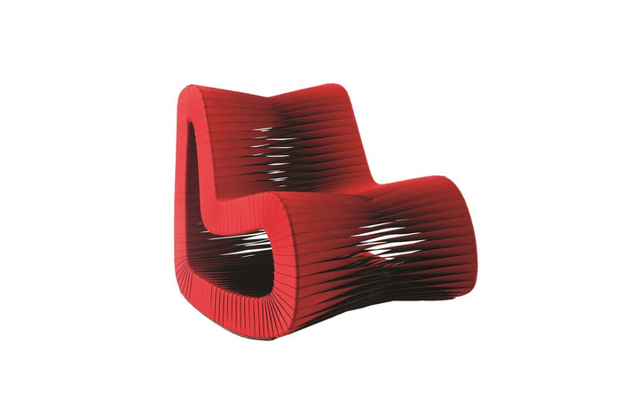 SwayLiving Seat Belt Rocking Chair, Red ACCENT + LOUNGE CHAIRS
