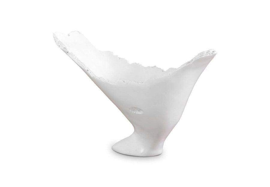 SwayLiving Burled Vase, Glossy White VASES, JARS, + BOTTLES