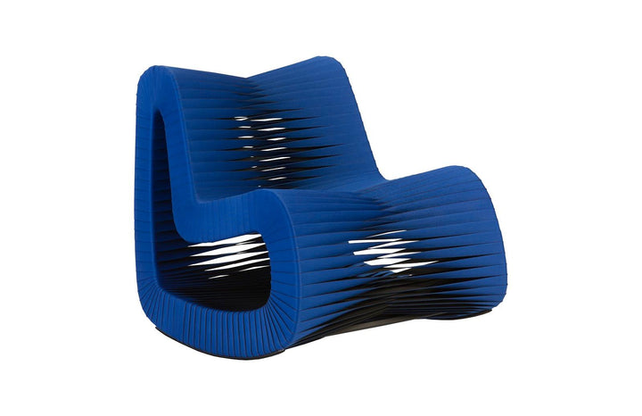 SwayLiving Seat Belt Rocking Chair, Blue/Black ACCENT + LOUNGE CHAIRS