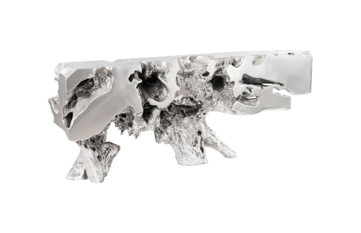 SwayLiving Freeform Console Table, Silver Leaf, LG CONSOLE TABLES