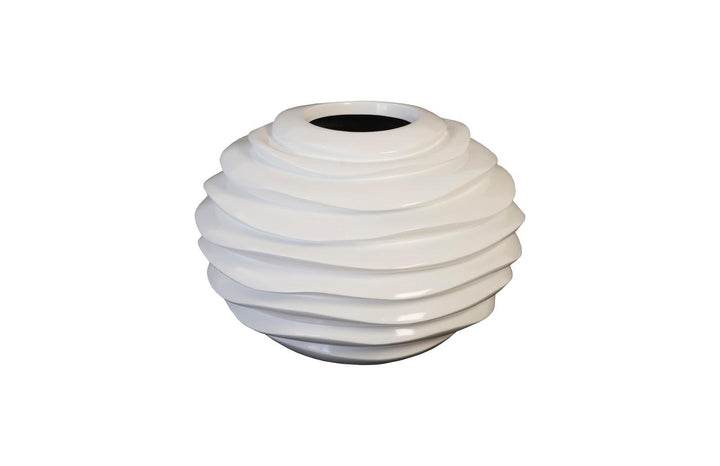 SwayLiving Spiral Planter, White, SM PLANTERS