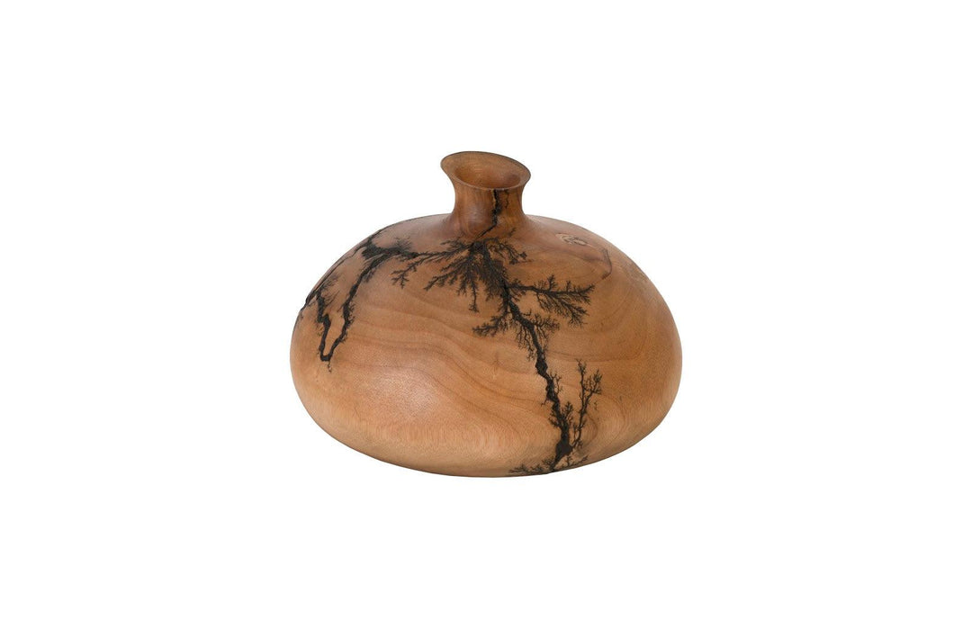 SwayLiving Lightning Vase, Mango Wood, Short VASES, JARS, + BOTTLES