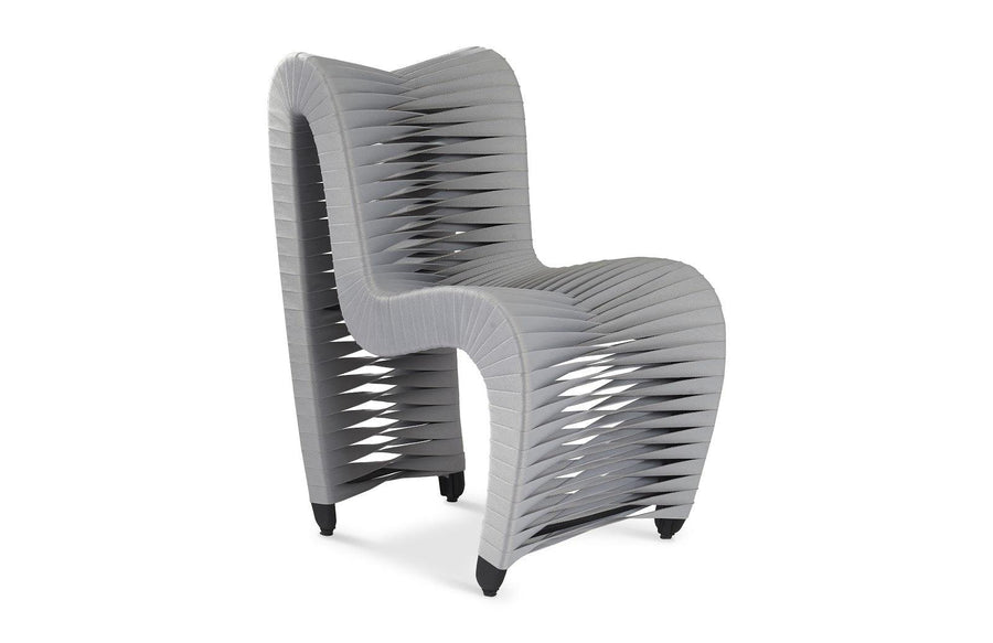 SwayLiving Seat Belt Dining Chair, Gray/Gray - Set of 2 DINING CHAIRS