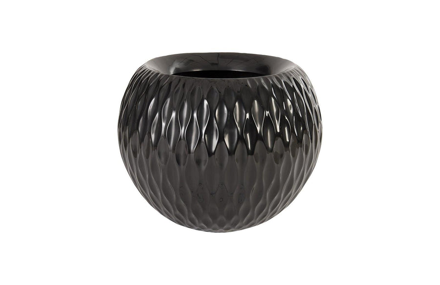 SwayLiving Ripple Planter, Gel Coat Black PLANTERS