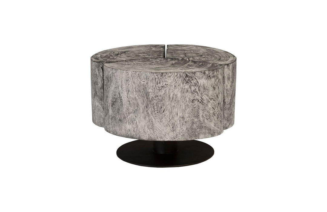SwayLiving Clover Coffee Table, Chamcha Wood, Gray Stone Finish, Metal Base COFFEE TABLES