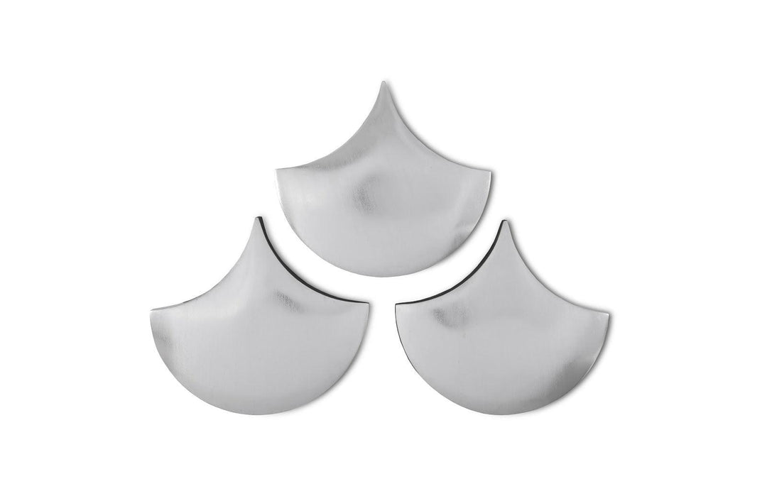 SwayLiving Scales Wall Tiles, Silver Leaf, Set of 3 WALL ACCENTS