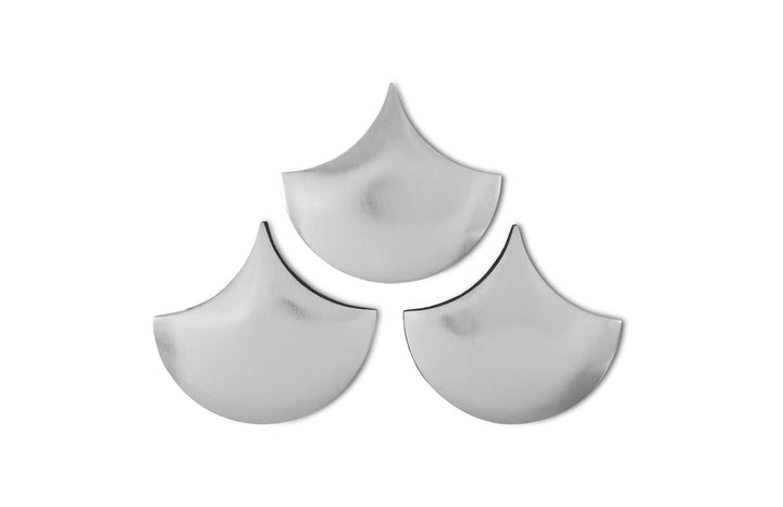 SwayLiving Scales Wall Tiles, Silver Leaf, Set of 3 WALL ACCENTS
