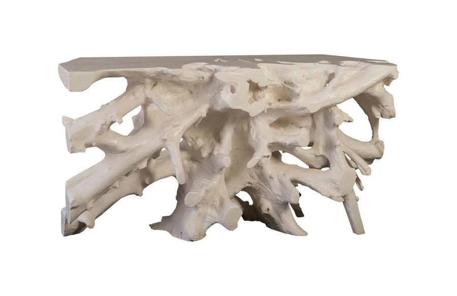 SwayLiving Cast Root Console Table, Gel Coat White CONSOLE TABLES