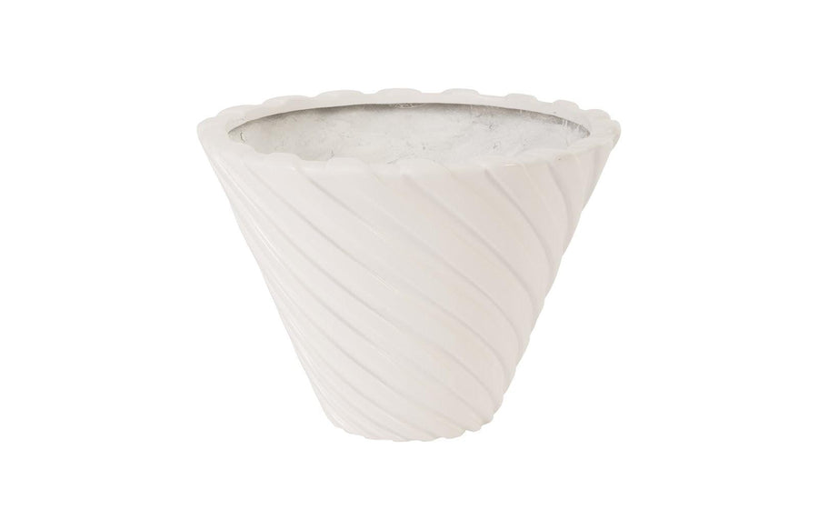 SwayLiving Turbo Planter, Gel Coat White PLANTERS
