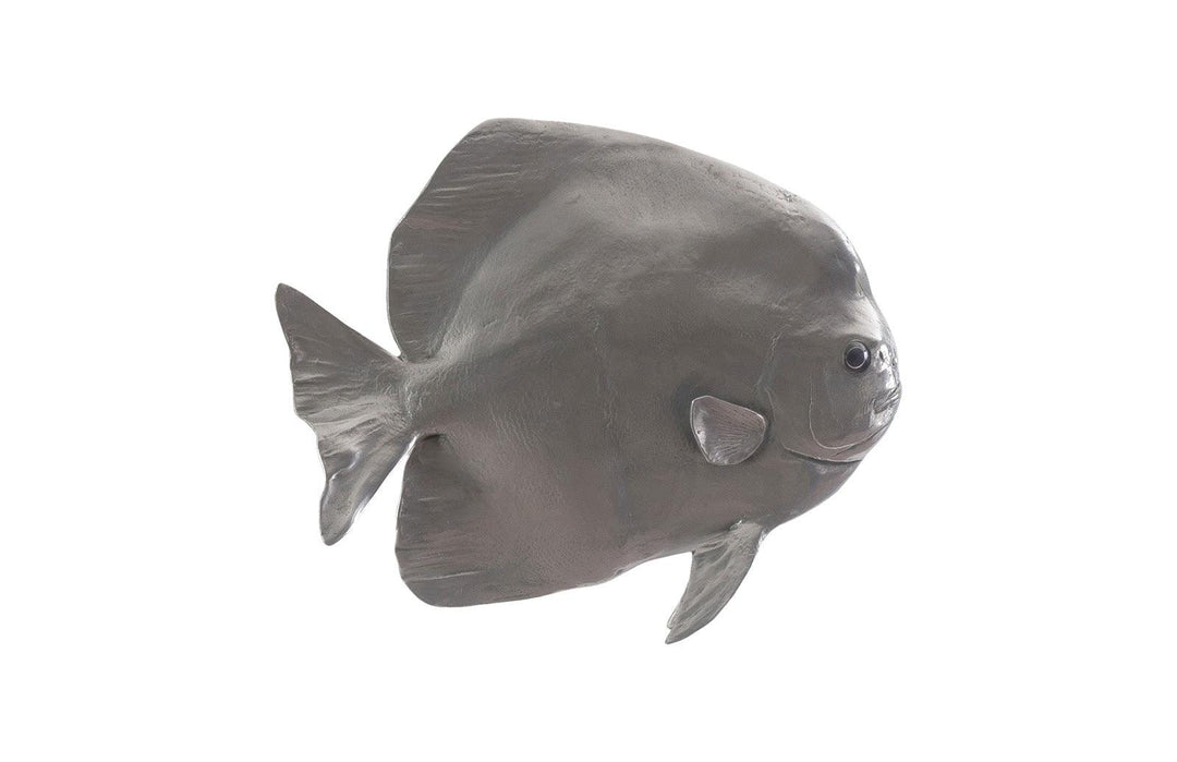 SwayLiving Australian Bat Fish Wall Sculpture, Resin, Polished Aluminum Finish WALL ACCENTS