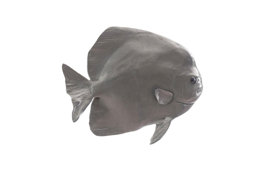 SwayLiving Australian Bat Fish Wall Sculpture, Resin, Polished Aluminum Finish WALL ACCENTS