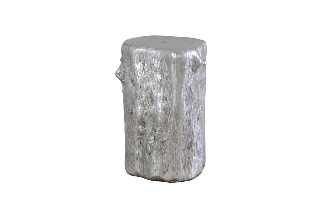 SwayLiving Log Stool, Silver Leaf, SM OTTOMANS, POUFS, + STOOLS