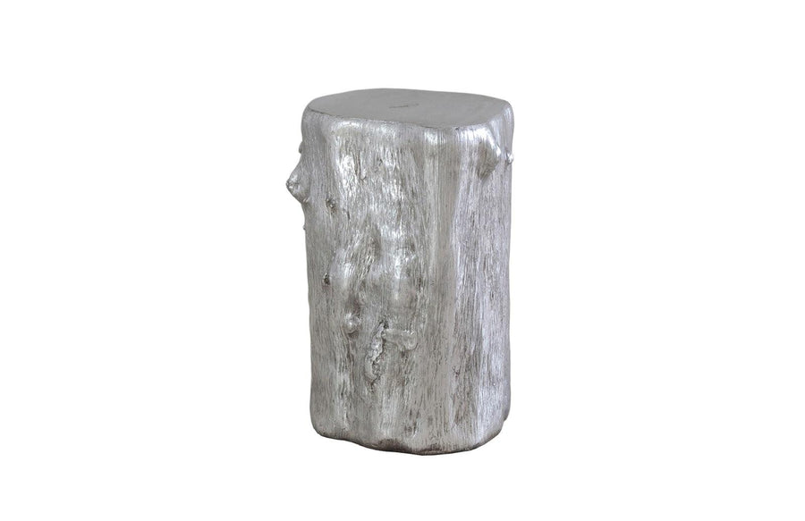 SwayLiving Log Stool, Silver Leaf, SM OTTOMANS, POUFS, + STOOLS