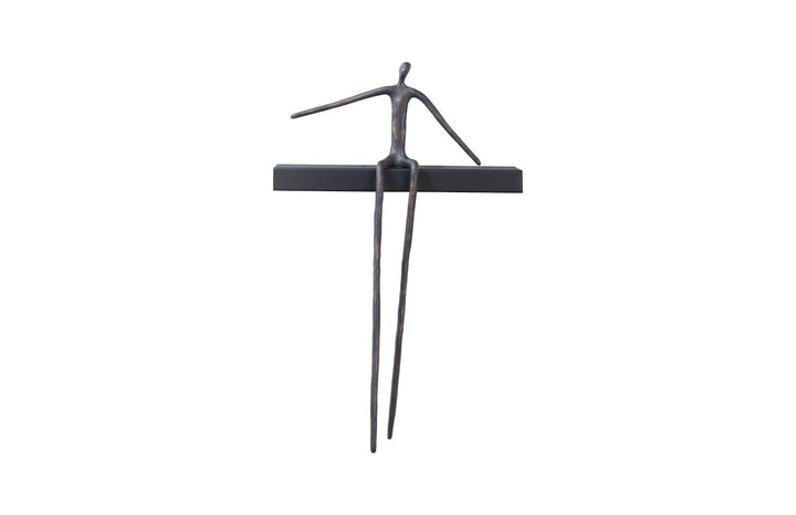 SwayLiving Moveable Man On Short Shelf, Sitting, C WALL ACCENTS