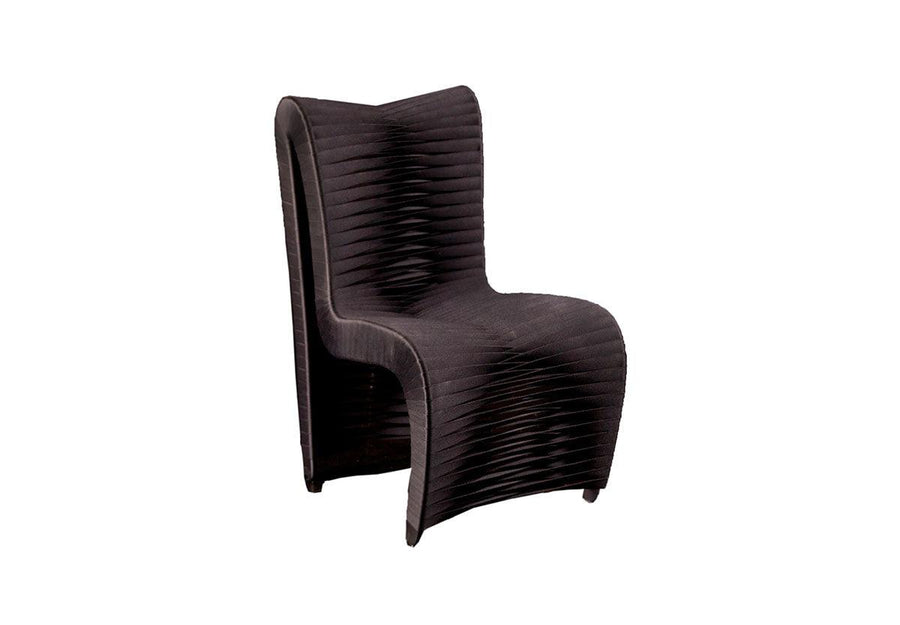 SwayLiving Seat Belt Dining Chair, High Back, Black/Black - Set of 2 DINING CHAIRS