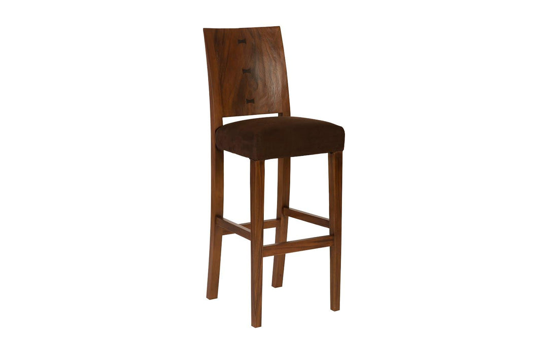 SwayLiving Ophelia Bar Stool, Chamcha Wood, Perfect Brown BAR STOOLS + COUNTER STOOLS